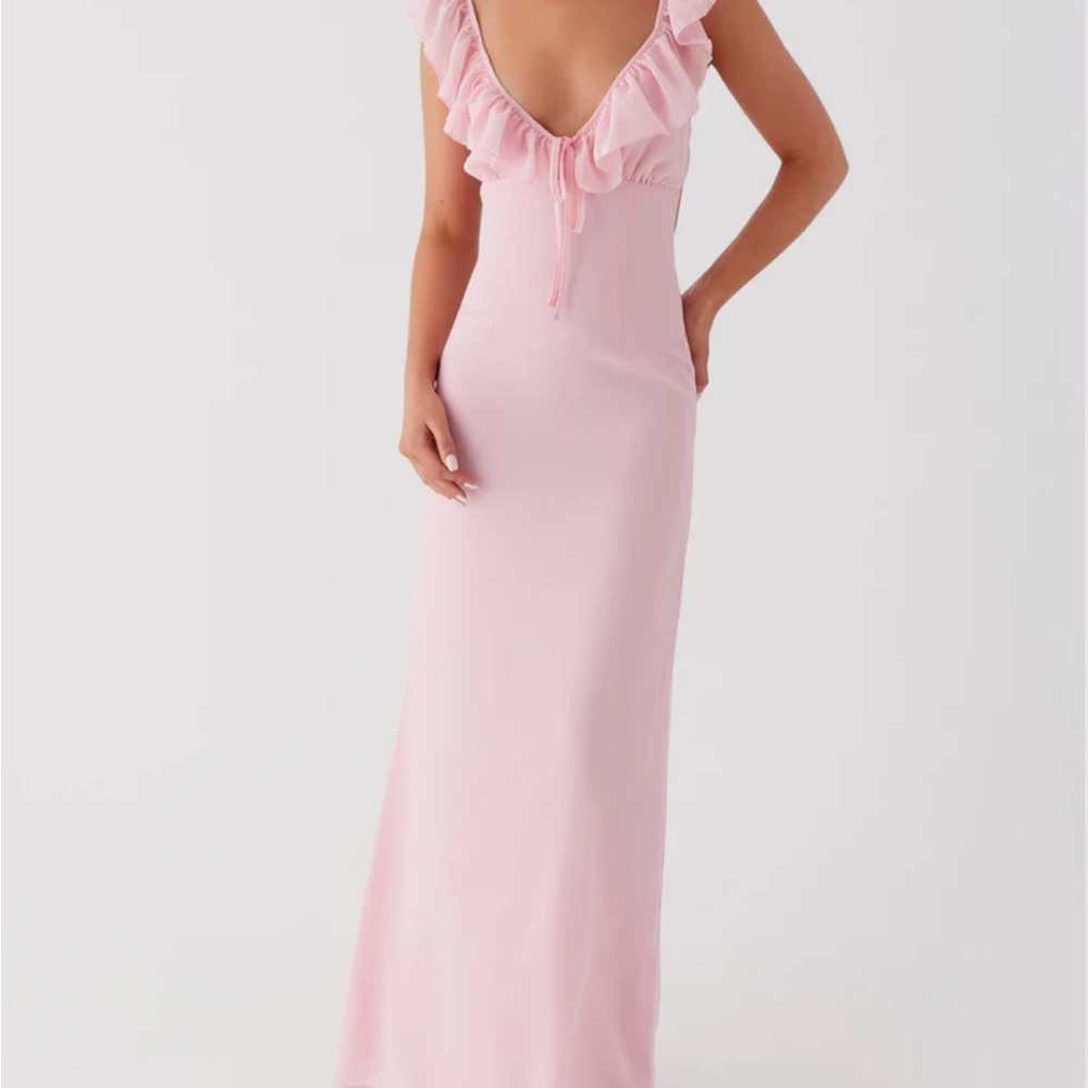 Peppermayo Pink Plunge Maxi Gown